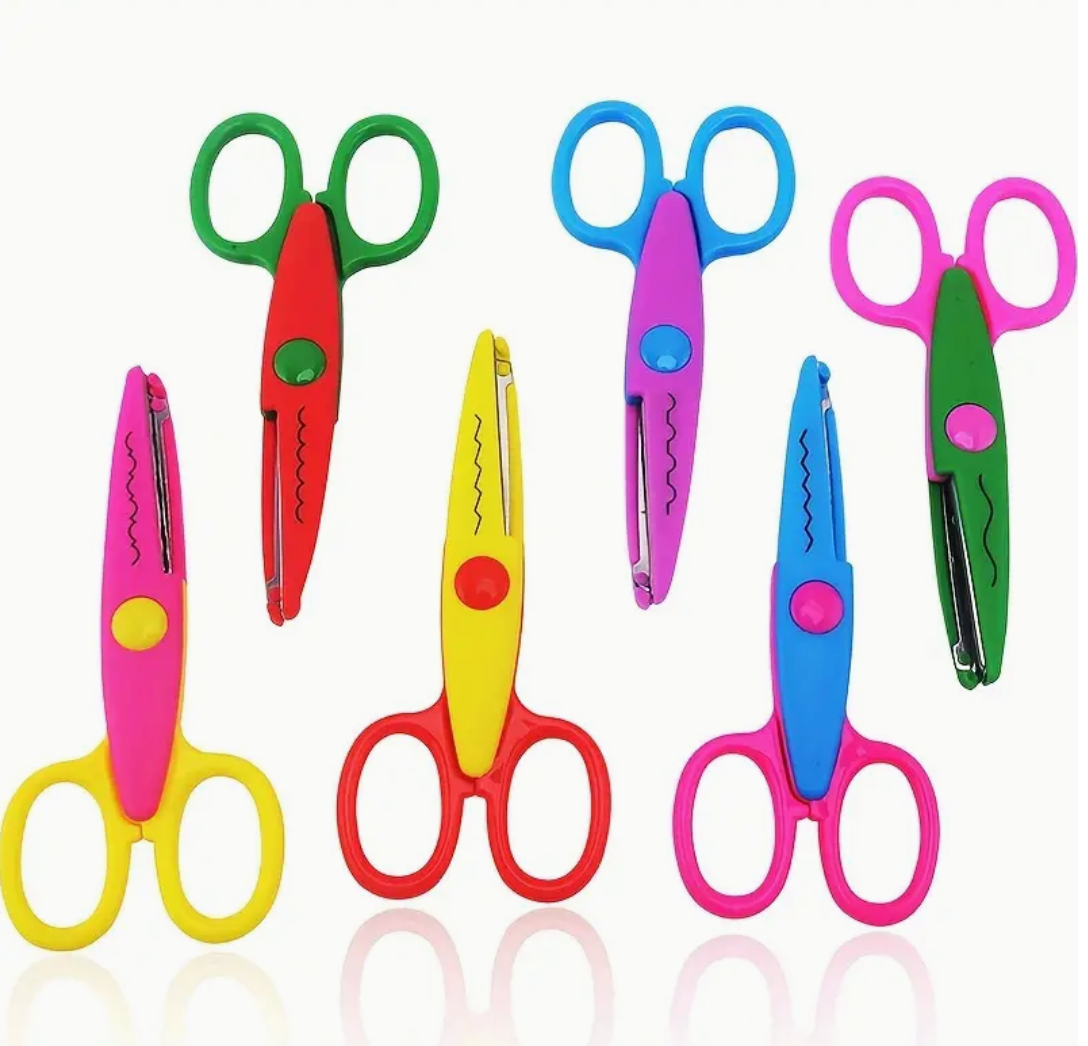 Colorful Decorative Edge Craft Scissors - Set of 6