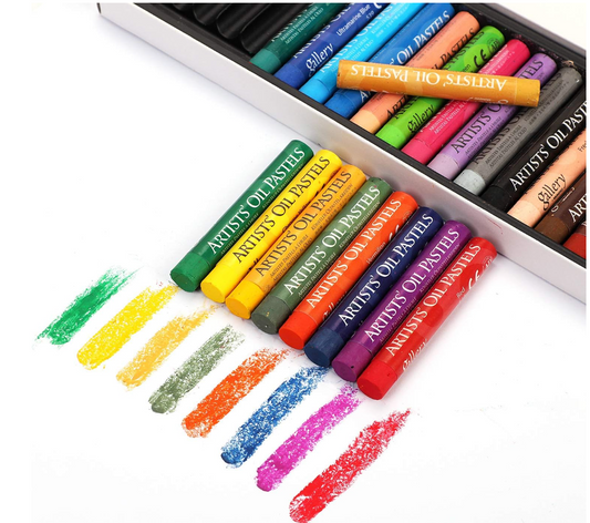 Artists' Oil Pastel Set - 25 Assorted Colors